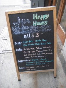 Jin Restaurant Happy Hour