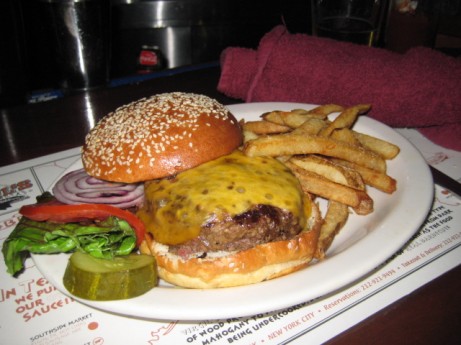 Burger at Virgil's BBQ