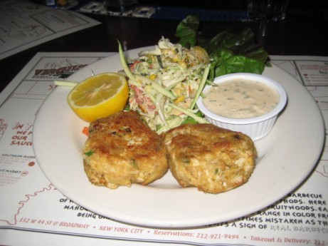 Crab Cakes at Virgil's BBQ