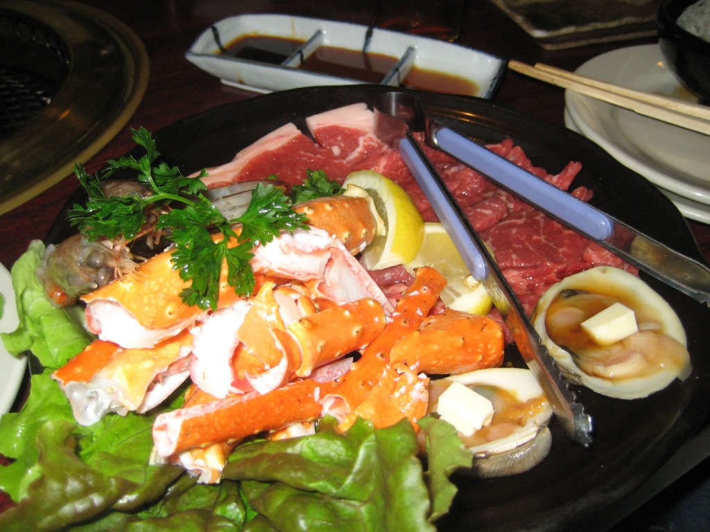 Surf & Turf Platter at Yakiniku West