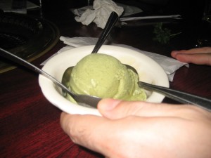Green Tea Ice Cream at Yakiniku West