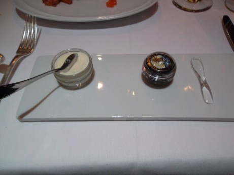 Caviar & Crème Fraiche at Petrossian