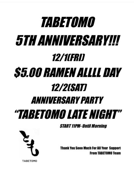 TabeTomo 5th Anniversary